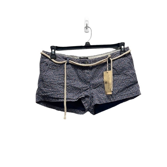 Maison‎ Scotch Small Flowers Print Mini Shorts Blue - Picture 1 of 5